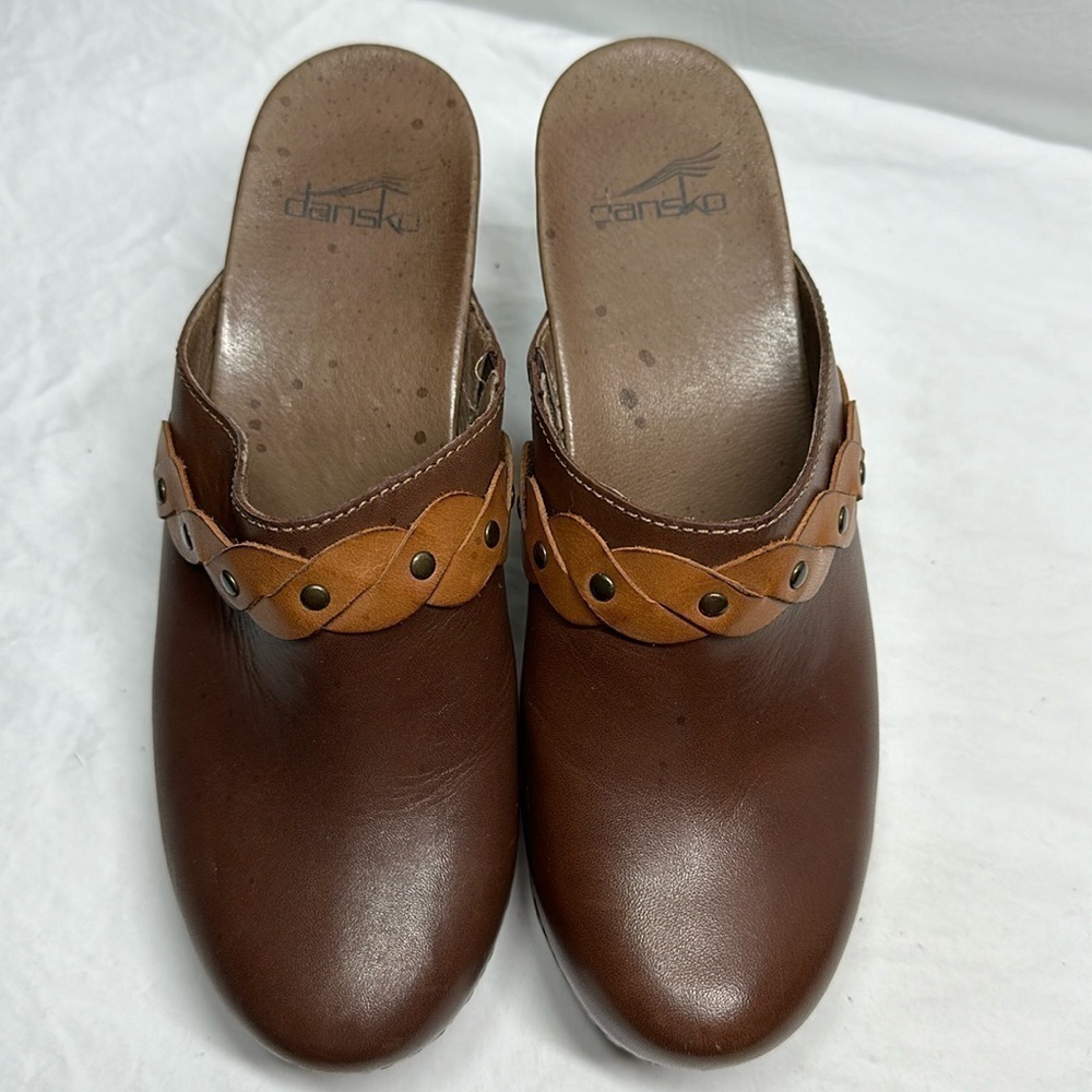 Like New Dansko Rach Heeled Clogs, EU 38